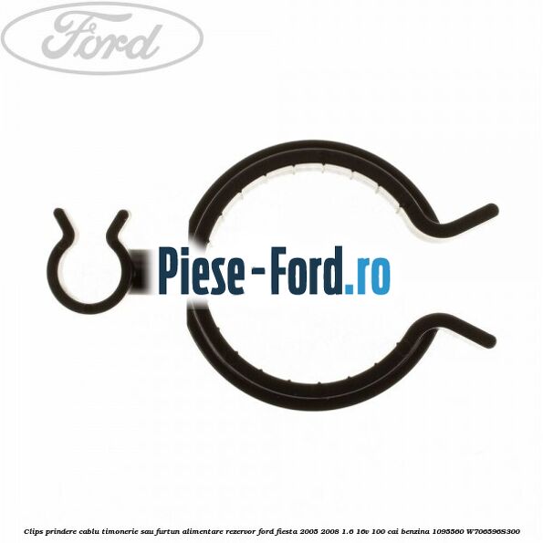 Clips prindere cablu timonerie sau furtun alimentare rezervor Ford Fiesta 2005-2008 1.6 16V 100 cai benzina