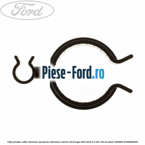 Clips prindere cablu timonerie sau furtun alimentare rezervor Ford Kuga 2016-2018 2.0 TDCi 120 cai diesel