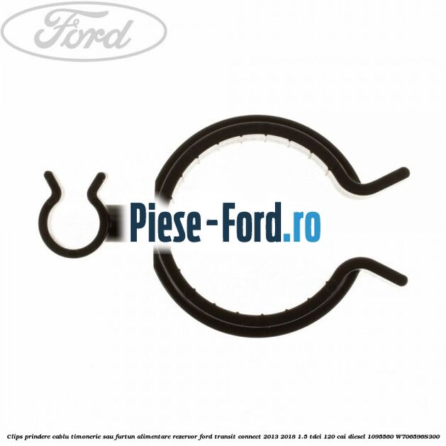 Clips prindere cablu timonerie sau furtun alimentare rezervor Ford Transit Connect 2013-2018 1.5 TDCi 120 cai diesel