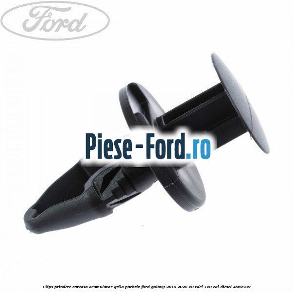 Clips prindere carcasa acumulator, grila parbriz Ford Galaxy 2015-2023 2.0 TDCi 120 cai #57E2676070