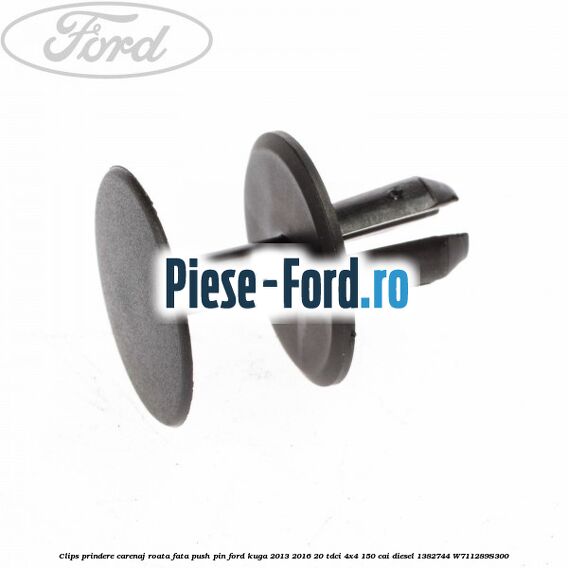 Clips prindere carenaj roata fata push pin Ford Kuga 2013-2016 2.0 TDCi 4x4 150 cai #E2DC6F8446