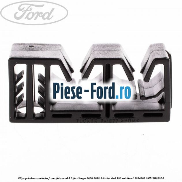 Clips prindere conducta frana fata model 3 Ford Kuga 2008-2012 2.0 TDCi 4x4 136 cai diesel