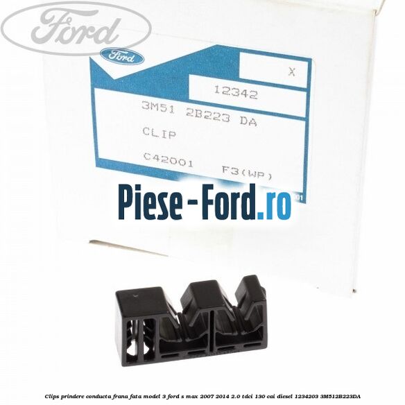 Clips prindere conducta frana fata model 3 Ford S-Max 2007-2014 2.0 TDCi 130 cai diesel #F166395920