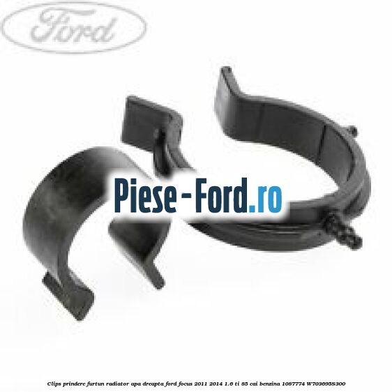 Clips cu colier 22 mm prindere furtun radiator apa Ford Focus 2011-2014 1.6 Ti 85 cai benzina