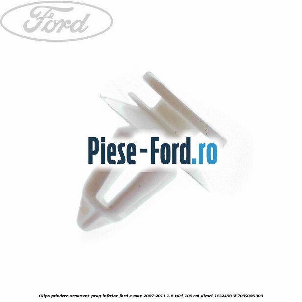 Clips prindere ornament aripa fata Ford C-Max 2007-2011 1.6 TDCi 109 cai diesel