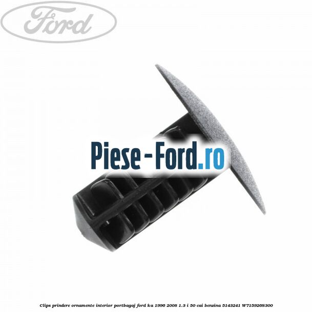 Clips prindere ornamente interior portbagaj Ford Ka 1996-2008 1.3 i 50 cai benzina