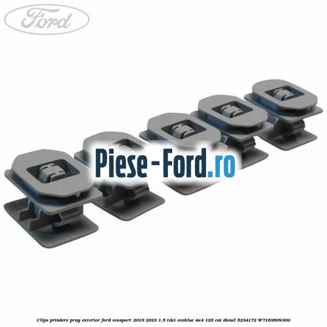 Clips prindere prag exterior Ford EcoSport 2019-2023 1.5 TDCi EcoBlue 4x4 125 cai #0EEDEF80DA