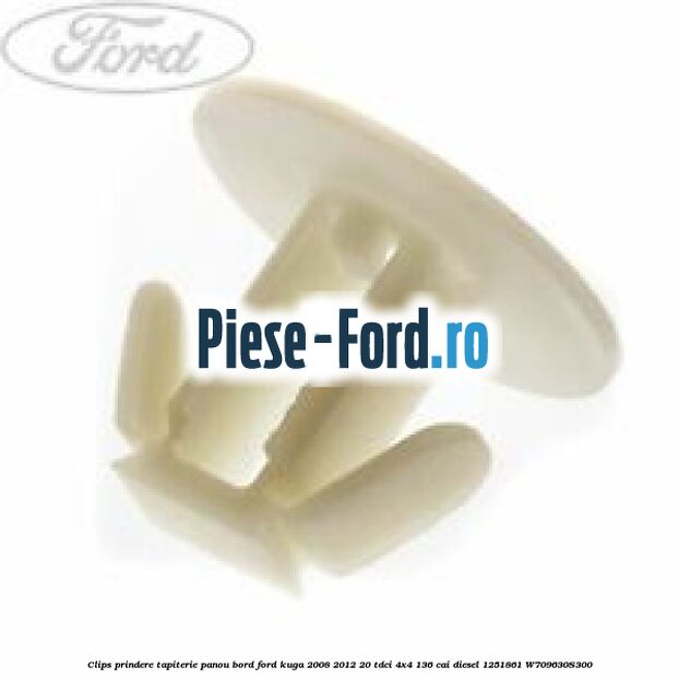 Clips prindere tapiterie panou bord Ford Kuga 2008-2012 2.0 TDCi 4x4 136 cai #3188E57960