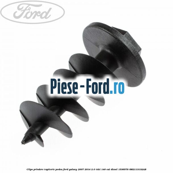 Clips prindere tapiterie plafon gri inchis Ford Galaxy 2007-2014 2.0 TDCi 140 cai diesel