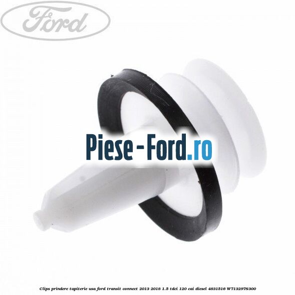 Clips prindere tapiterie plafon gri inchis Ford Transit Connect 2013-2018 1.5 TDCi 120 cai diesel