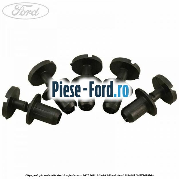 Clips prindere tapiterie plafon gri inchis Ford C-Max 2007-2011 1.6 TDCi 109 cai diesel
