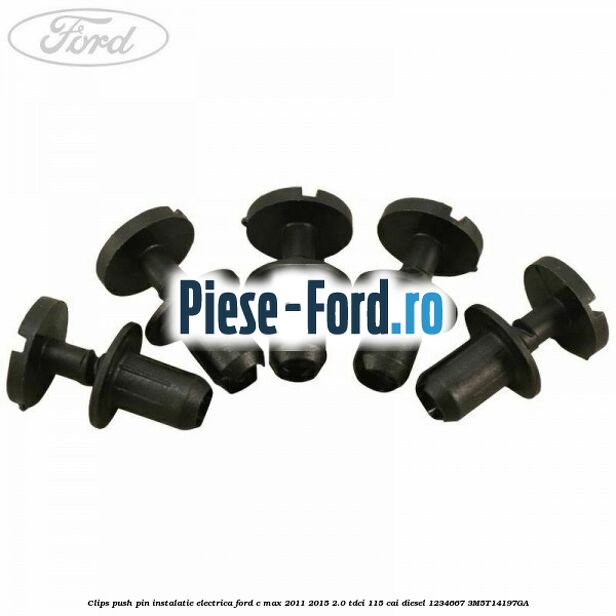 Clips prindere tapiterie plafon gri inchis Ford C-Max 2011-2015 2.0 TDCi 115 cai diesel