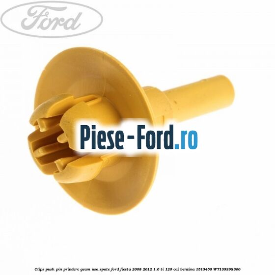 Clips prindere tapiterie plafon gri inchis Ford Fiesta 2008-2012 1.6 Ti 120 cai benzina