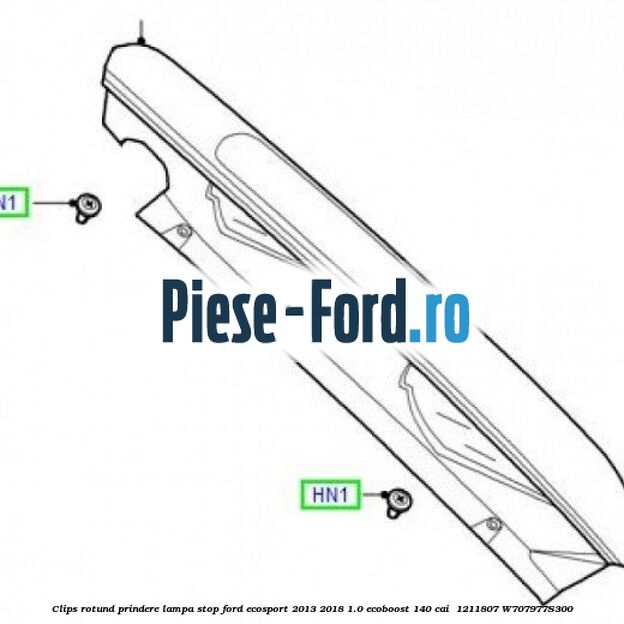 Clips rotund prindere lampa stop Ford EcoSport 2013-2018 1.0 EcoBoost 140 cai  #73696A708B