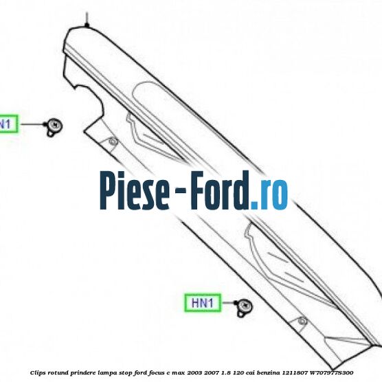 Clips rotund prindere lampa stop Ford Focus C-Max 2003-2007 1.8 120 cai benzina #F548604842