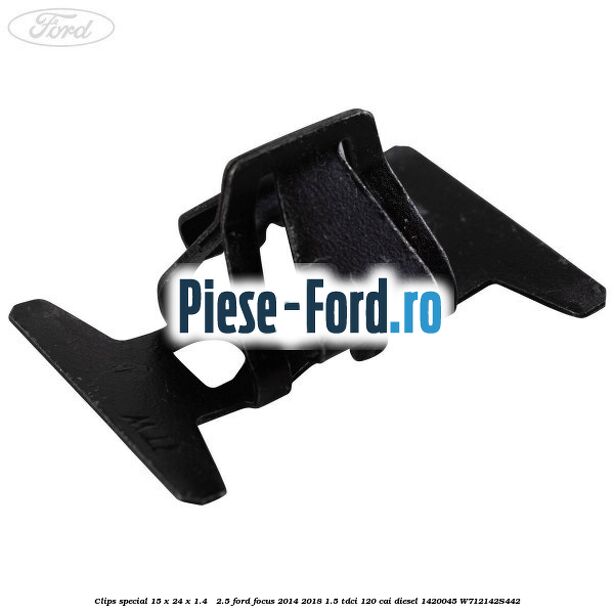 Clips special 15 x 24 x 1.4 - 2.5 Ford Focus 2014-2018 1.5 TDCi 120 cai diesel