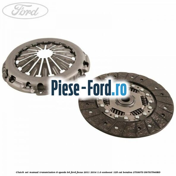 Clutch set manual transmission 6 speeds B6 Ford Focus 2011-2014 1.0 EcoBoost 125 cai benzina #6165CA80FE