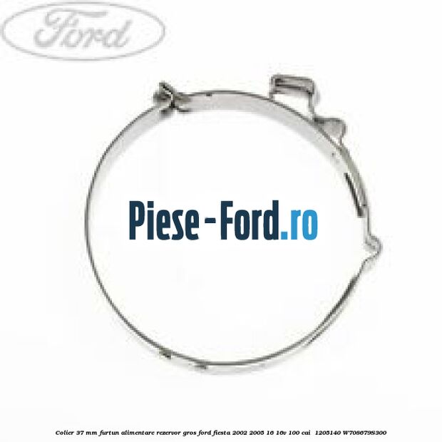 Colier 37 mm furtun alimentare rezervor gros Ford Fiesta 2002-2005 1.6 16V 100 cai #4C0CB6C4E4