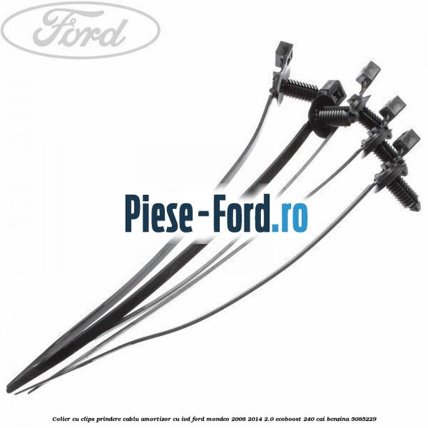 Colier cu clips prindere cablu amortizor cu IVD Ford Mondeo 2008-2014 2.0 EcoBoost 240 cai