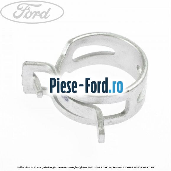 Colier elastic 25 mm prindere furtun aeroterma Ford Fiesta 2005-2008 1.3 60 cai benzina