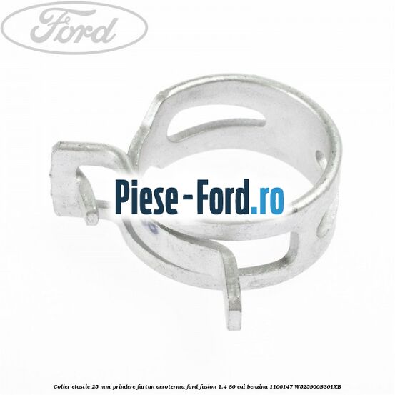 Colier elastic 25 mm prindere furtun aeroterma Ford Fusion 1.4 80 cai benzina