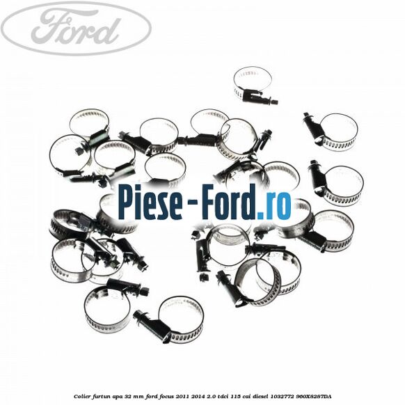 Colier furtun apa 25 mm Ford Focus 2011-2014 2.0 TDCi 115 cai diesel