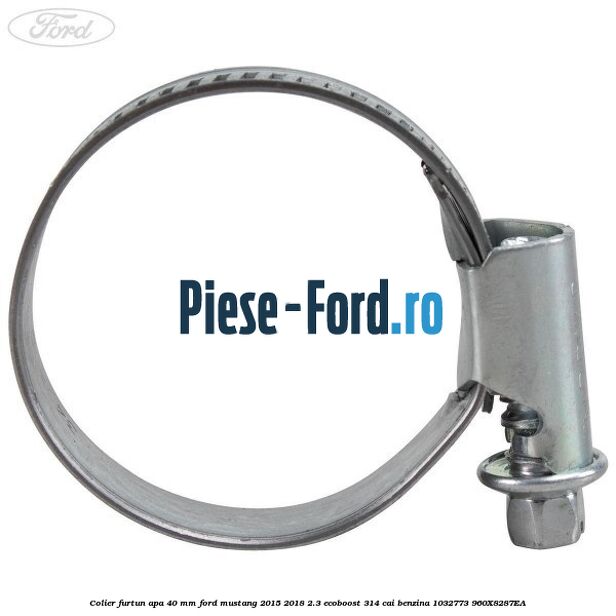 Colier furtun apa 40 mm Ford Mustang 2015-2018 2.3 EcoBoost 314 cai benzina #4A7BAB466B