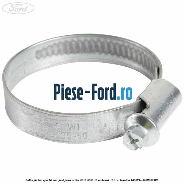 Colier furtun apa 50 mm Ford Focus Active 2019-2023 1.0 EcoBoost 101 cai #61FF2CD7DF
