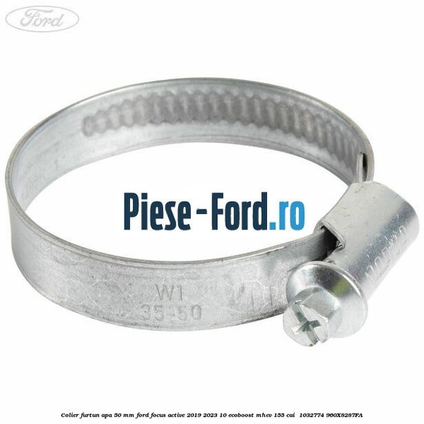 Colier furtun apa 50 mm Ford Focus Active 2019-2023 1.0 EcoBoost mHEV 155 cai #E7C4E3802D