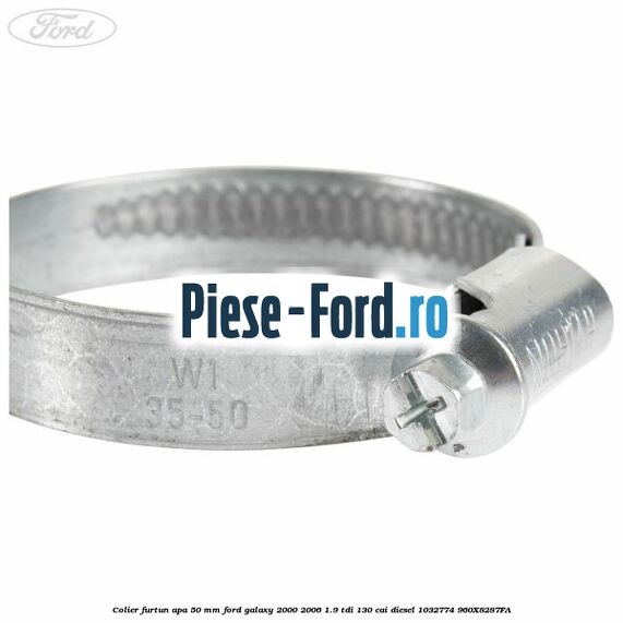 Colier furtun apa 50 mm Ford Galaxy 2000-2006 1.9 TDI 130 cai diesel #1BBEB1599B