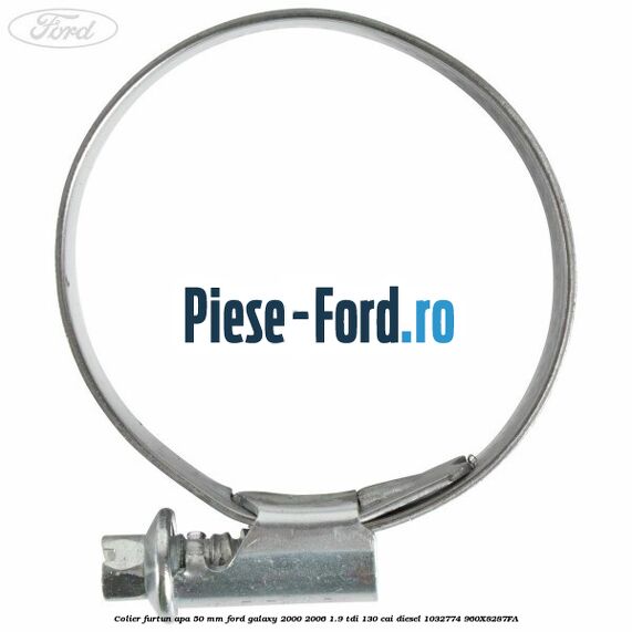 Colier furtun apa 50 mm Ford Galaxy 2000-2006 1.9 TDI 130 cai diesel #1BBEB1599B