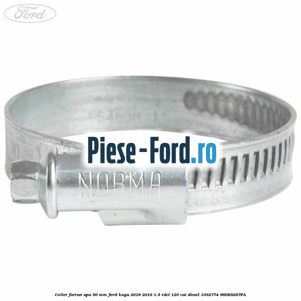 Colier furtun apa 50 mm Ford Kuga 2016-2018 1.5 TDCi 120 cai diesel #0978F0FBF6