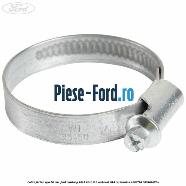 Colier furtun apa 50 mm Ford Mustang 2015-2018 2.3 EcoBoost 314 cai benzina #6B024B0F50