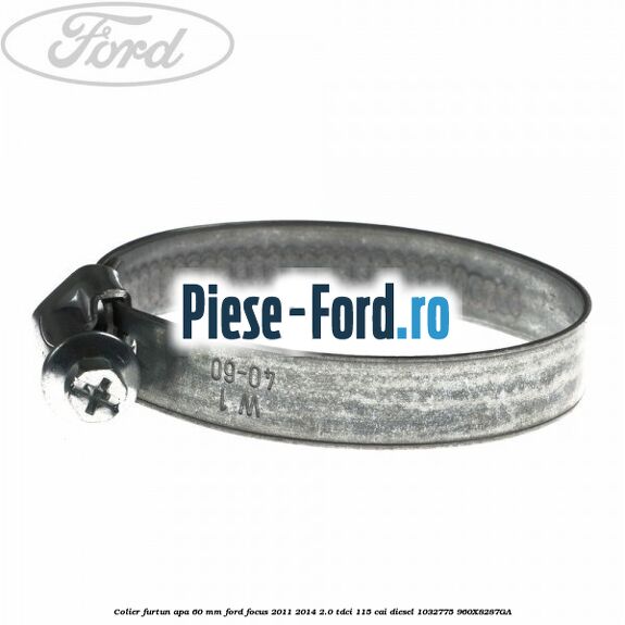 Colier furtun apa 60 mm Ford Focus 2011-2014 2.0 TDCi 115 cai diesel