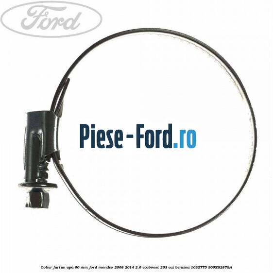 Colier furtun apa 60 mm Ford Mondeo 2008-2014 2.0 EcoBoost 203 cai benzina #241569520A
