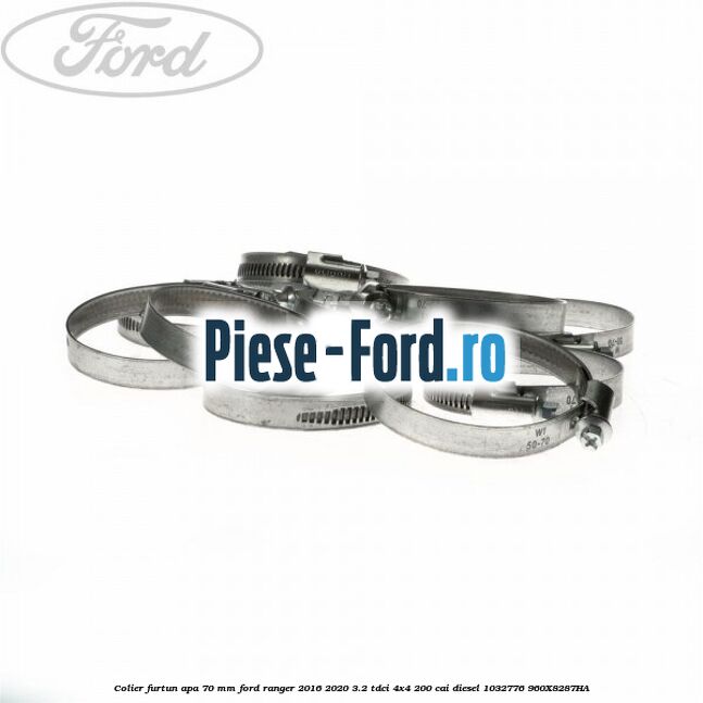 Colier furtun apa 70 mm Ford Ranger 2016-2020 3.2 TDCi 4x4 200 cai diesel #F5A2F7AEE7