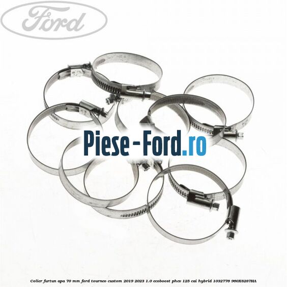 Colier furtun apa 70 mm Ford Tourneo Custom 2019-2023 1.0 EcoBoost PHEV 125 cai Hybrid #CE3254B206