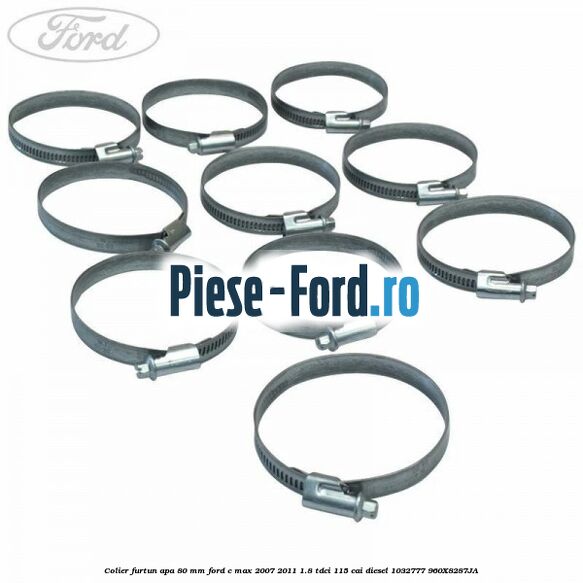 Colier furtun apa 80 mm Ford C-Max 2007-2011 1.8 TDCi 115 cai diesel #9DE2F08EEB