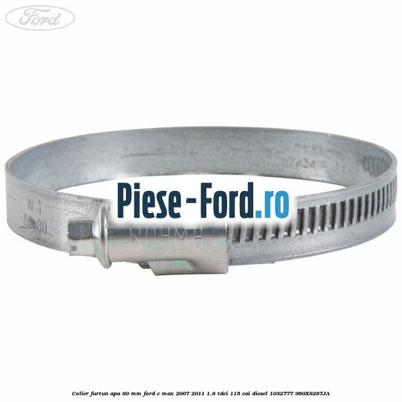 Colier furtun apa 80 mm Ford C-Max 2007-2011 1.8 TDCi 115 cai diesel #9DE2F08EEB