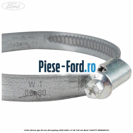Colier furtun apa 80 mm Ford Galaxy 2000-2006 1.9 TDI 130 cai diesel #27AEDAD1A6