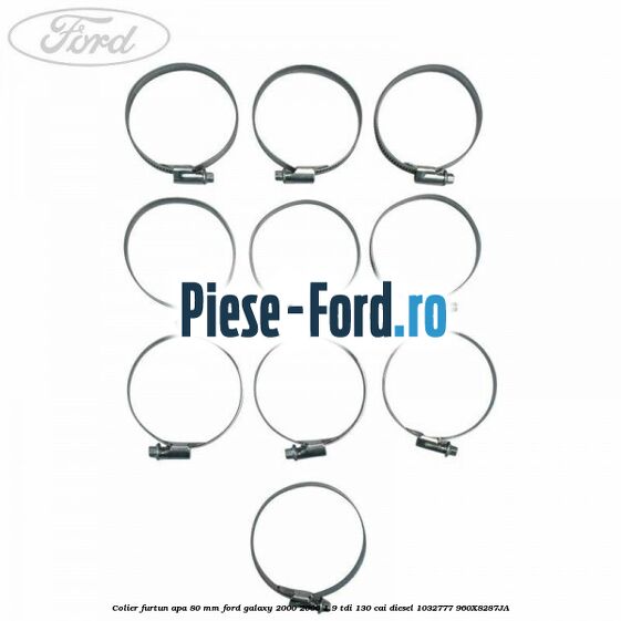 Colier furtun apa 80 mm Ford Galaxy 2000-2006 1.9 TDI 130 cai diesel #27AEDAD1A6