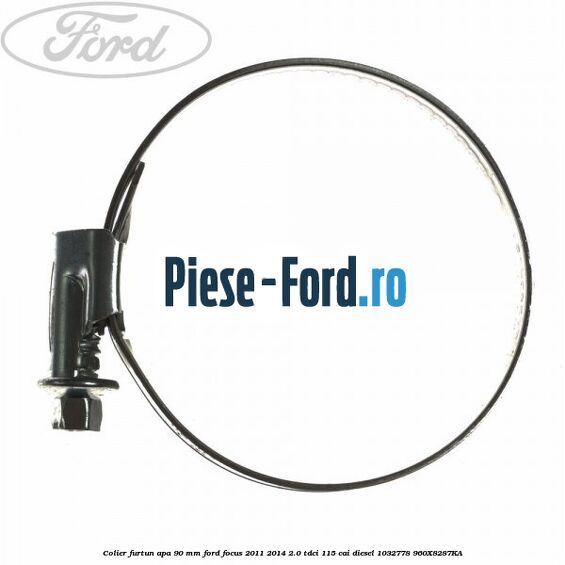 Colier furtun apa 90 mm Ford Focus 2011-2014 2.0 TDCi 115 cai diesel
