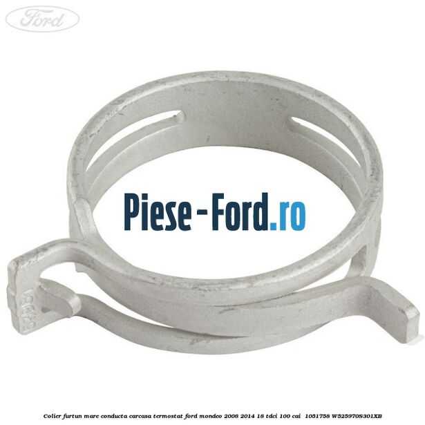 Colier furtun mare conducta carcasa termostat Ford Mondeo 2008-2014 1.8 TDCi 100 cai #B378BBF5F3