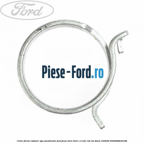 Colier furtun apa 90 mm Ford Focus 2014-2018 1.5 TDCi 120 cai diesel