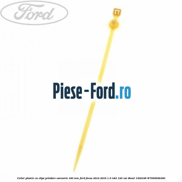 Colier plastic cu clips prindere caroserie 150 mm Ford Focus 2014-2018 1.5 TDCi 120 cai diesel