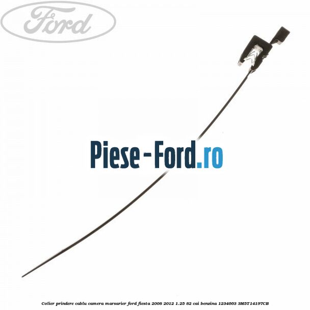 Colier plastic cu clips prindere caroserie 180 mm Ford Fiesta 2008-2012 1.25 82 cai benzina
