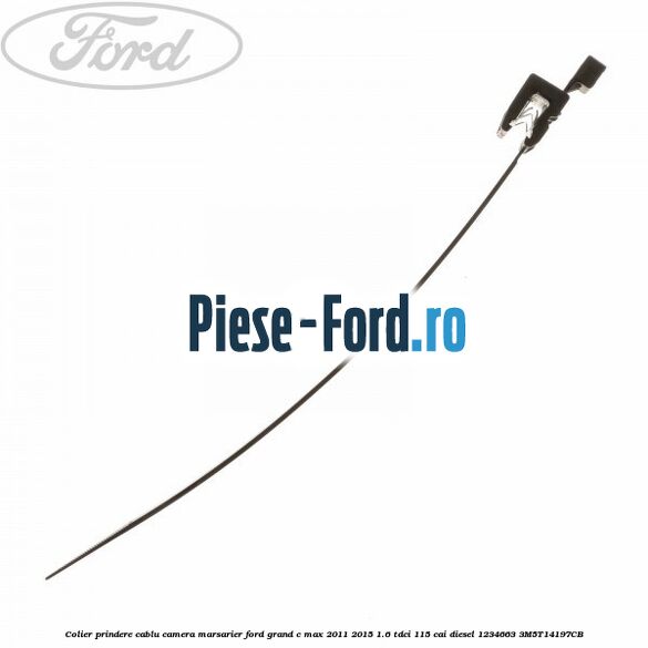 Colier plastic cu clips prindere caroserie 180 mm Ford Grand C-Max 2011-2015 1.6 TDCi 115 cai diesel