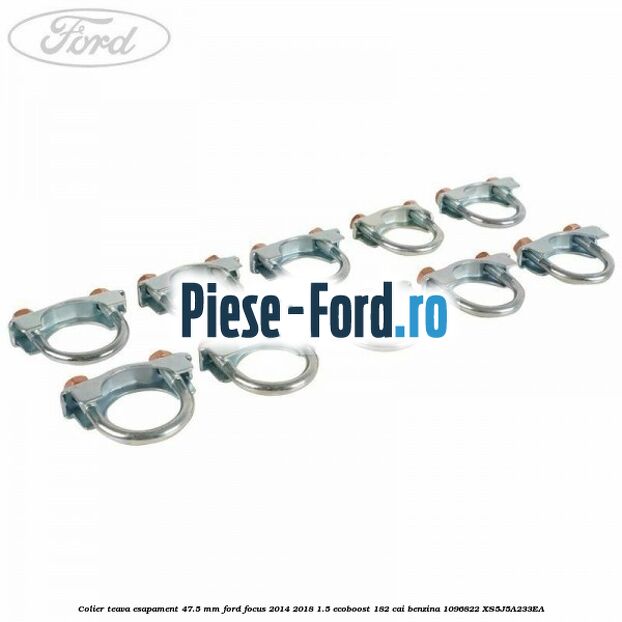 Colier teava esapament 47.5 MM Ford Focus 2014-2018 1.5 EcoBoost 182 cai benzina #521D3B07BD