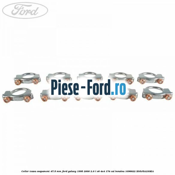 Colier teava esapament 47.5 MM Ford Galaxy 1995-2000 2.8 i V6 4x4 174 cai benzina #5E81016063
