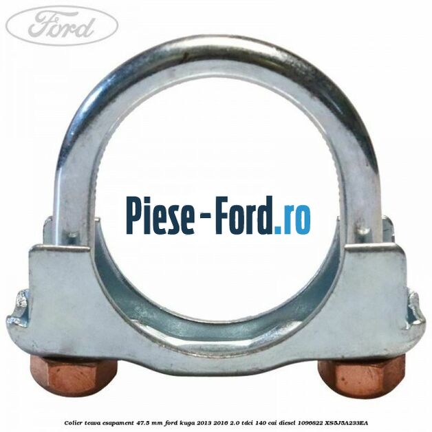 Colier teava esapament 43 MM Ford Kuga 2013-2016 2.0 TDCi 140 cai diesel